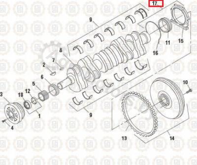 Корпус заднего уплотнения 1841139C93 Вид 2