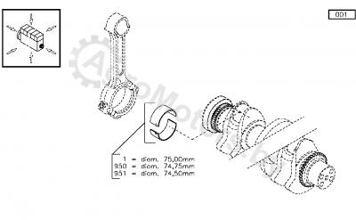 Вкладыш шатунный ORIGINAL DEUTZ AG 04901179 Вид 2