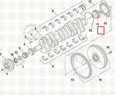 Уплотнение заднее 1817867C92 Вид 2