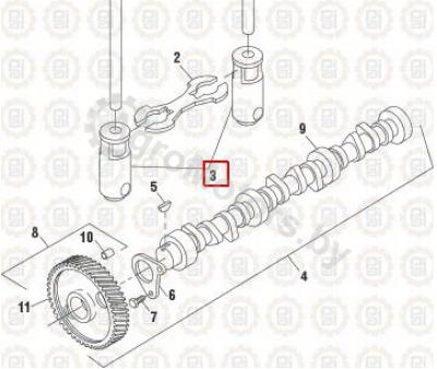 Роликовый толкатель 1850160C3 Вид 1