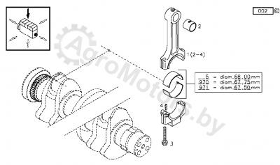 Вкладыш шатунный ORIGINAL DEUTZ AG 04284142 Вид 2